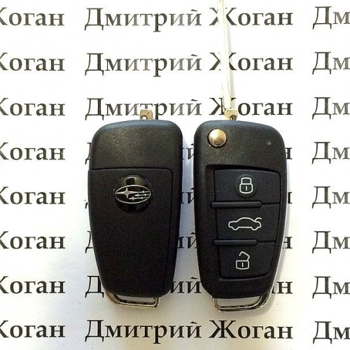 Ключ для SUBARU Outback, Tribeca, Liberty (Субару) 3 кнопки, чип и частота на выбор