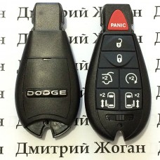 Корпус смарт ключа Dodge (Додж) 6 кнопок + 1 (panic)