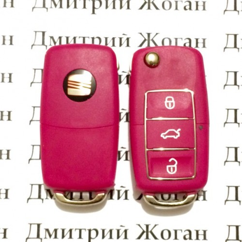 Корпус  выкидного ключа для Seat (Сеат) , 3 - кнопки, лезвие HU66, HU49