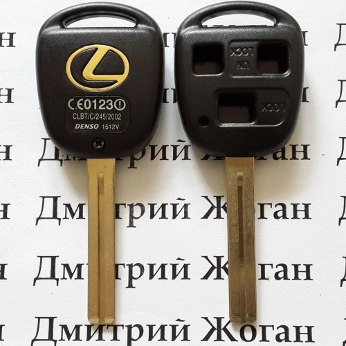 Корпус авто ключа LEXUS RX, GX, LX, IS, GS, ES, LS, SC  (Лексус) 3 - кнопки, лезвие TOY40