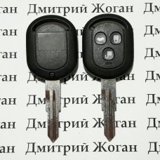 Корпус авто ключа для Chevrolet Lacetti (Шевролет лачети) 3-кнопки (вариант №2)