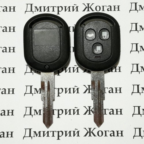 Корпус авто ключа для Chevrolet Lacetti (Шевролет лачети) 3-кнопки (вариант №2)
