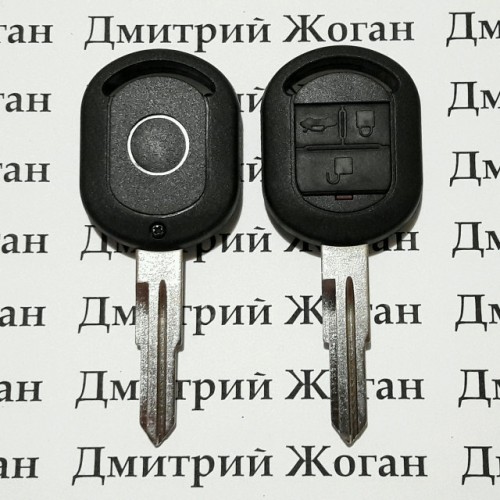 Корпус авто ключа для Chevrolet Lacetti (Шевролет лачети) 3-кнопки (вариант №3)