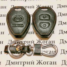 Чехол (кожаный) для авто ключа Toyota (Тойота) 2 кнопки