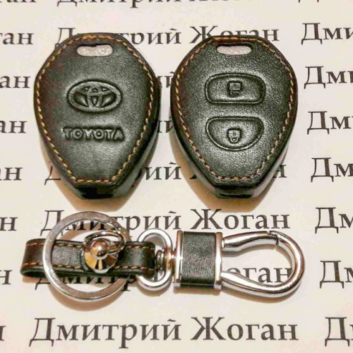 Чехол (кожаный) для авто ключа Toyota (Тойота) 2 кнопки