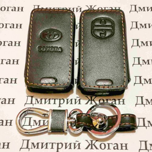 Чехол (кожаный) для смарт ключа Toyota (Тойота) 2 кнопки