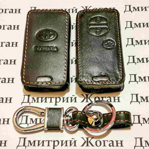 Чехол (кожаный) для смарт ключа Toyota (Тойота) 3 кнопки