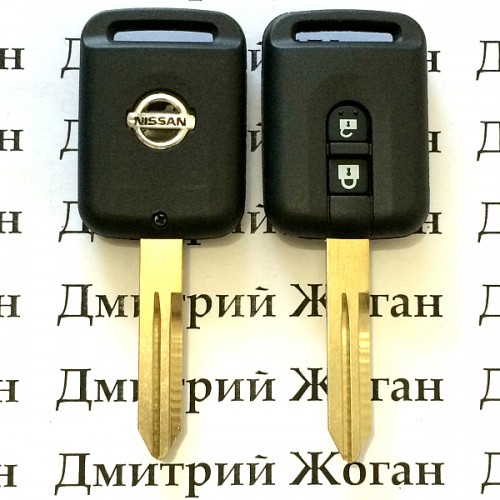 Корпус автоключа Nissan (Ниссан) 2 - кнопки, лезвие NSN14