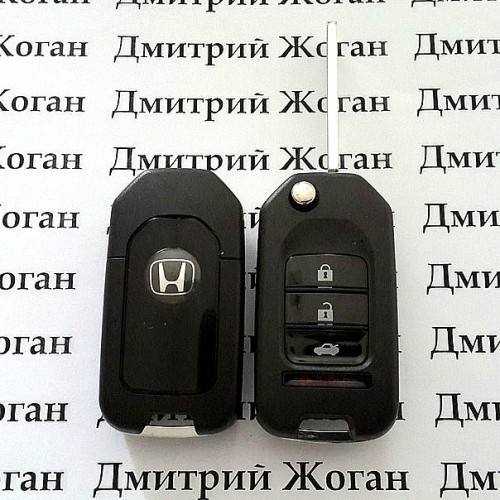 Выкидной ключ Honda Pilot, Jazz, HR-V (Хонда) 3+1 кнопки, ID47 или G-чип /433 MHz