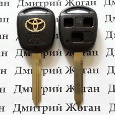 Корпус авто ключа Toyota Avensis, Yaris (Тойота Авенсис, Ярис) под 3 кнопки, лезвие TOY47