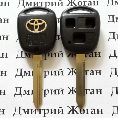 Корпус авто ключа Toyota Avensis, Yaris (Тойота Авенсис, Ярис) под 3 кнопки, лезвие TOY47