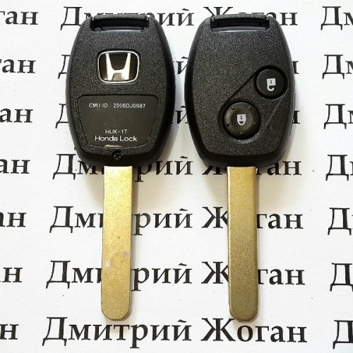 Автоключ для Honda (Хонда) 2 - кнопки с частотой 433 Mhz, чипы на выбор: ID8E, ID46