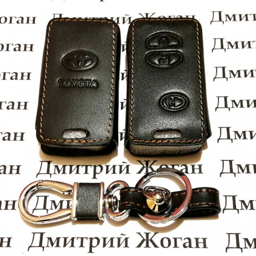 Чехол (кожаный) для смарт ключа Toyota (Тойота) 3 кнопки
