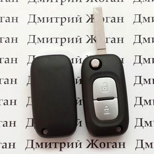 Корпус выкидного авто ключа для Renault (Рено) 2 кнопки, лезвие VA2 