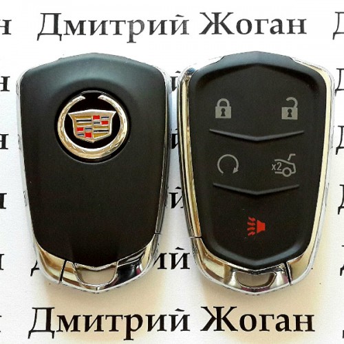 Оригинальный корпус смарт ключа Cadillaс (Кадиллак) 4 + 1 кнопки