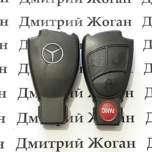 Корпус смарт Mercedes CLS, CLK, C215, Vito (Мерсдес) - 3 кнопки + 1 кнопка (panic)
