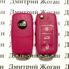 Корпус выкидного автоключа для Audi (Ауди), 3 кнопки, лезвие HU66, HU49