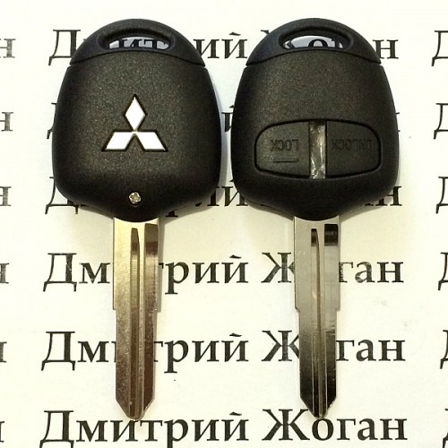 Корпус авто ключа MITSUBISHI L200, Pajero, Grandis(Митсубиси, Паджеро, Грандис) 2 - кнопки, лезвие MIT8