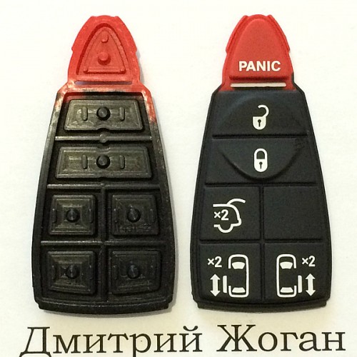   Кнопки для смарт ключа Chrysler (Крайслер) 5 кнопок + 1 (panic)