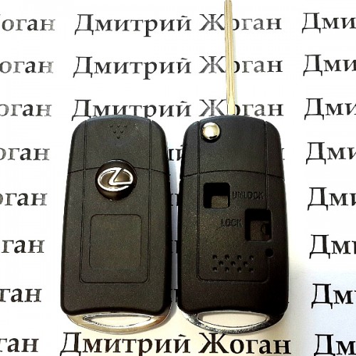Корпус выкидного ключа Lexus (Лексус) 2 кнопки, лезвие TOY40 (под переделку) 
