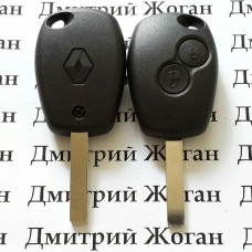   Корпус автоключа для RENAULT Kangoo, Clio (Рено Канго, Клио) 2 кнопки, лезвие VA2