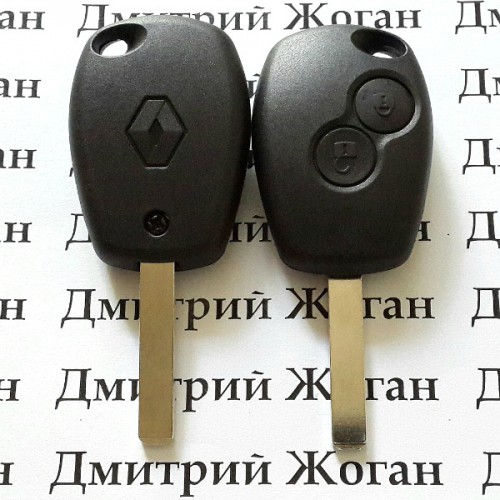 Авто ключ для RENAULT (Рено) 2 кнопки, лезвие VA2, с чипом 4A (PCF 7961), 434 MHz
