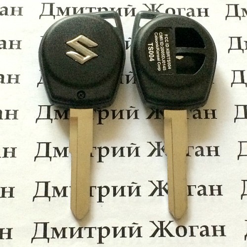 Корпус автоключа Suzuki Grand Vitara, Swift, SX4 (Сузуки Гранд Витара, Свифт, SX4) лезвие HU133 - 2 кнопки