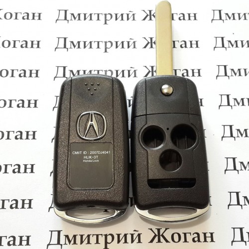 Корпус выкидного ключа Acura (Акура) МDX, RDX, TL, TSX, ZDX - 3 + 1 кнопка, лезвие HON66