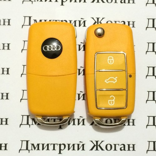 Корпус выкидного автоключа для Audi (Ауди), 3 кнопки, лезвие HU66, HU49