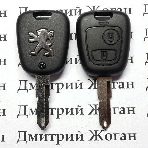 Корпус ключа для PEUGEOT (Пежо) 206, 2 - кнопки, лезвие NE73