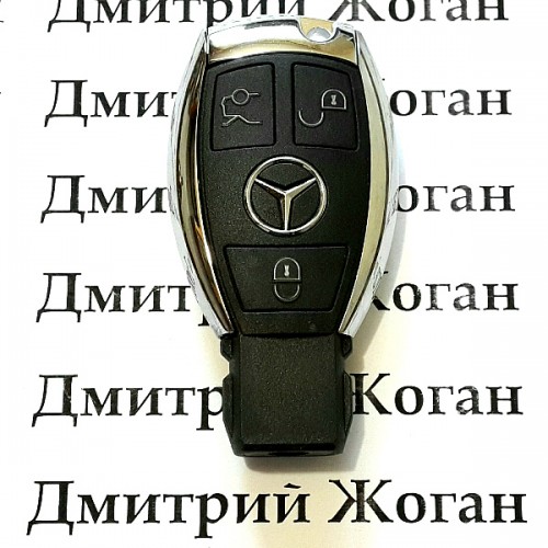    Корпус смарт ключа Mercedes-Benz W211, W221 (Мерседес) с креплением для батареи и лезвия - 3 кнопки