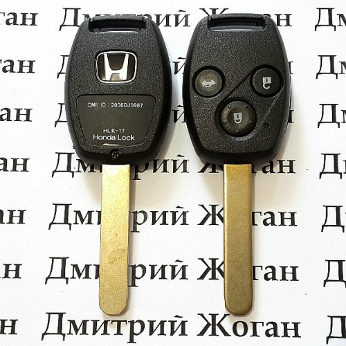    Автоключ для Honda (Хонда) 3 - кнопки с частотой 433 Mhz, чипы на выбор: ID8E, ID46