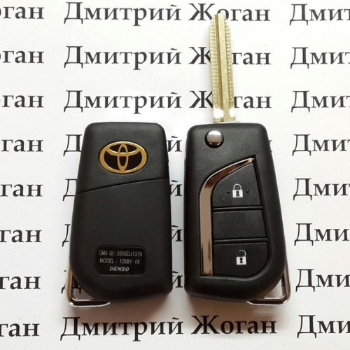 Корпус выкидного ключа Toyota (Тойота) - 2 кнопки,лезвие TOY 43