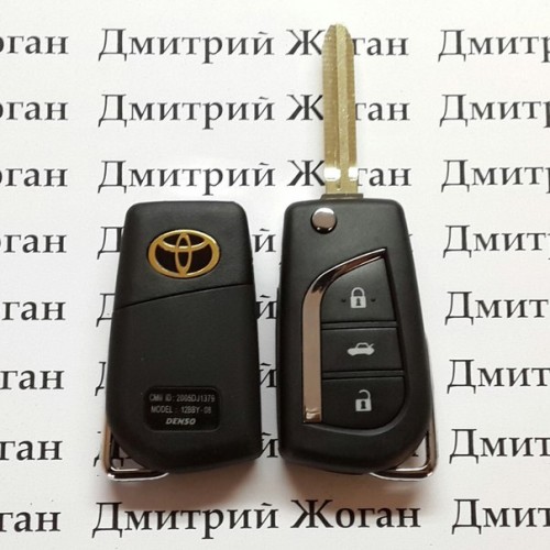 Корпус выкидного ключа Toyota (Тойота) - 3 кнопки, лезвие TOY 43