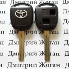 Корпус для авто ключа TOYOTA Land Cruiser (Тойота Ленд Крузер) под 2 - кнопки, лезвие TOY40