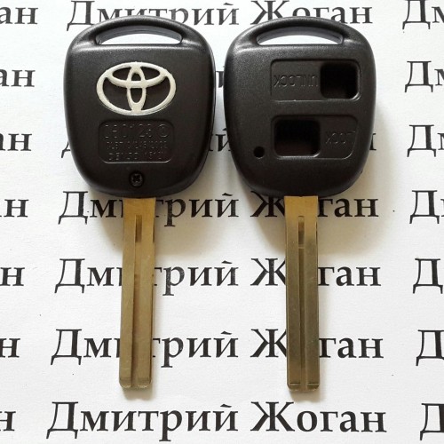 Корпус для авто ключа TOYOTA Land Cruiser (Тойота Ленд Крузер) под 2 - кнопки, лезвие TOY40
