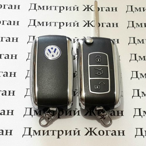 Корпус выкидного автоключа для VOLKSWAGEN (Фольксваген) 3 ― кнопки 