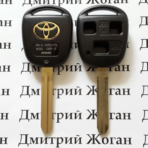 Корпус авто ключа для TOYOTA Camry (Тойота Камри) под 3 кнопки , лезвие TOY 43