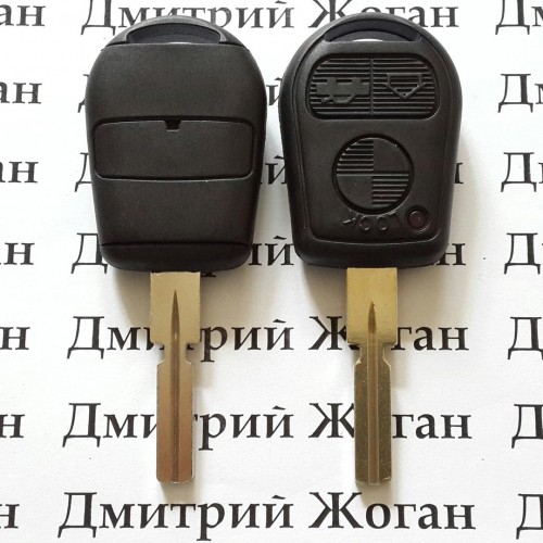 Корпус ключа для BMW E38, Е39, Е46 (БМВ) 3 кнопки, лезвие HU58