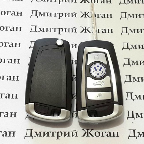 Корпус выкидного автоключа для VOLKSWAGEN (Фольксваген) 3 ― кнопки 