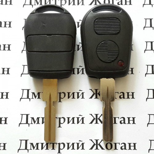 Корпус авто ключа для BMW E34 (БМВ) 2 кнопки, лезвие HU58
