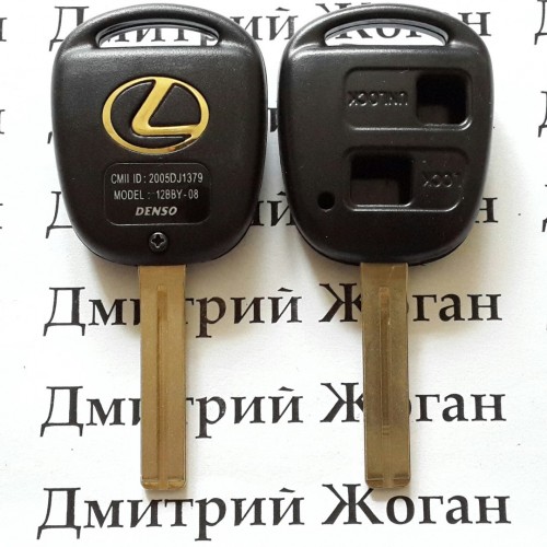 Корпус автоключа LEXUS (Лексус) IS, GS, LX - 2 кнопки, лезвие  TOY48