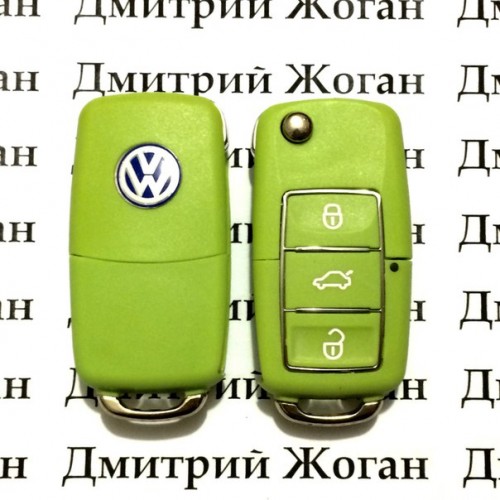 Корпус выкидного автоключа для VOLKSWAGEN (Фольксваген) 3 - кнопки,лезвие HU66,HU49