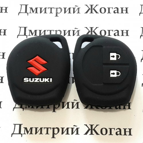  Чехол (черный, силиконовый) для авто ключа Suzuki (Сузуки) 2 кнопки
