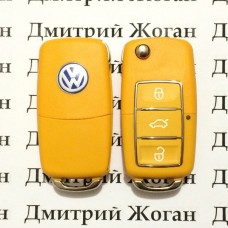 Корпус выкидного автоключа для VOLKSWAGEN (Фольксваген) 3 - кнопки,лезвие HU66,HU49