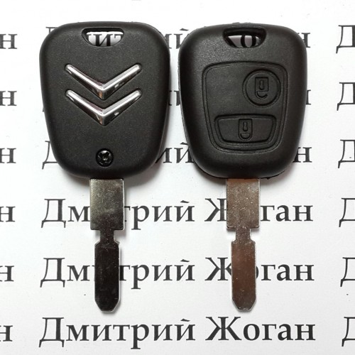 Корпус ключа для Citroen (Ситроен) 2 - кнопки, лезвие NE78