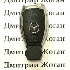 Корпус смарт ключа Mercedes-Benz W204, W164 (Мерседес) с креплением для батареи и лезвия - 2 кнопки
