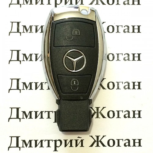 Корпус смарт ключа Mercedes-Benz W204, W164 (Мерседес) с креплением для батареи и лезвия - 2 кнопки