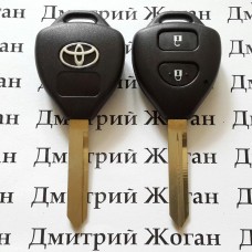 Корпус ключа Toyota Avensis, Auris, Yaris (Тойота Авенсис, Аурис, Ярис) 2 кнопки, TOY47