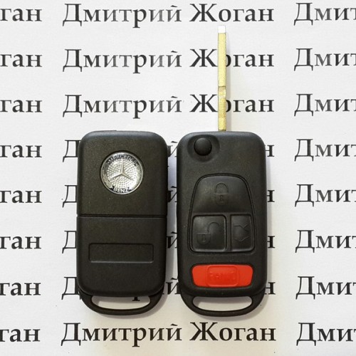 Корпус выкидного ключа MERCEDES (Мерседес) корпус 3 - кнопки + 1 паника, лезвие HU39